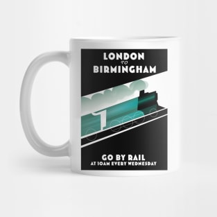 London to Birmingham Train poster Mug